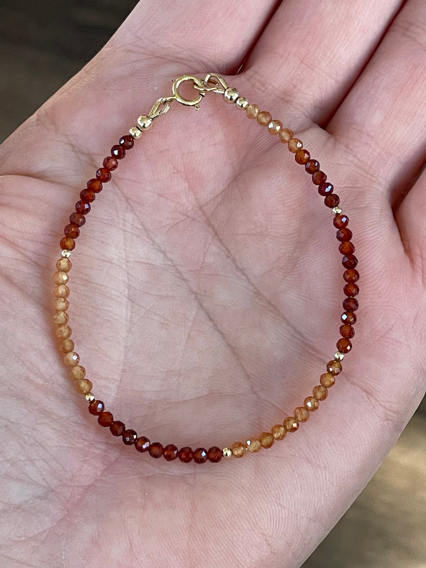 Hessonite Garnet bracelet