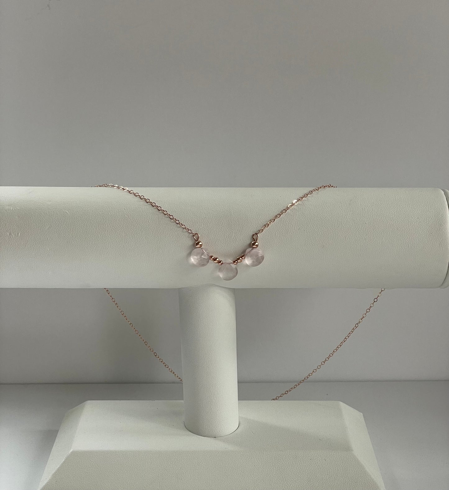 Rose Quartz briolette necklace