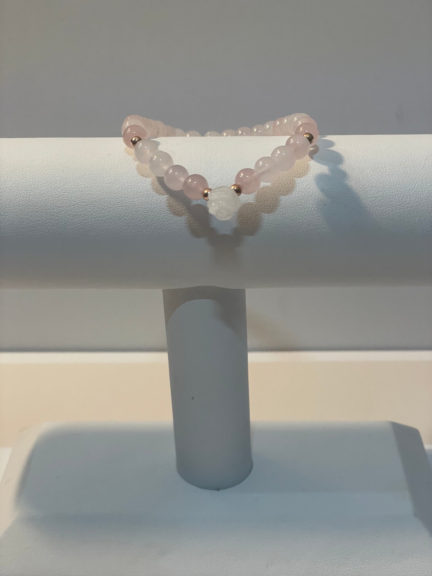 Girl’s rose quartz stretch bracelet