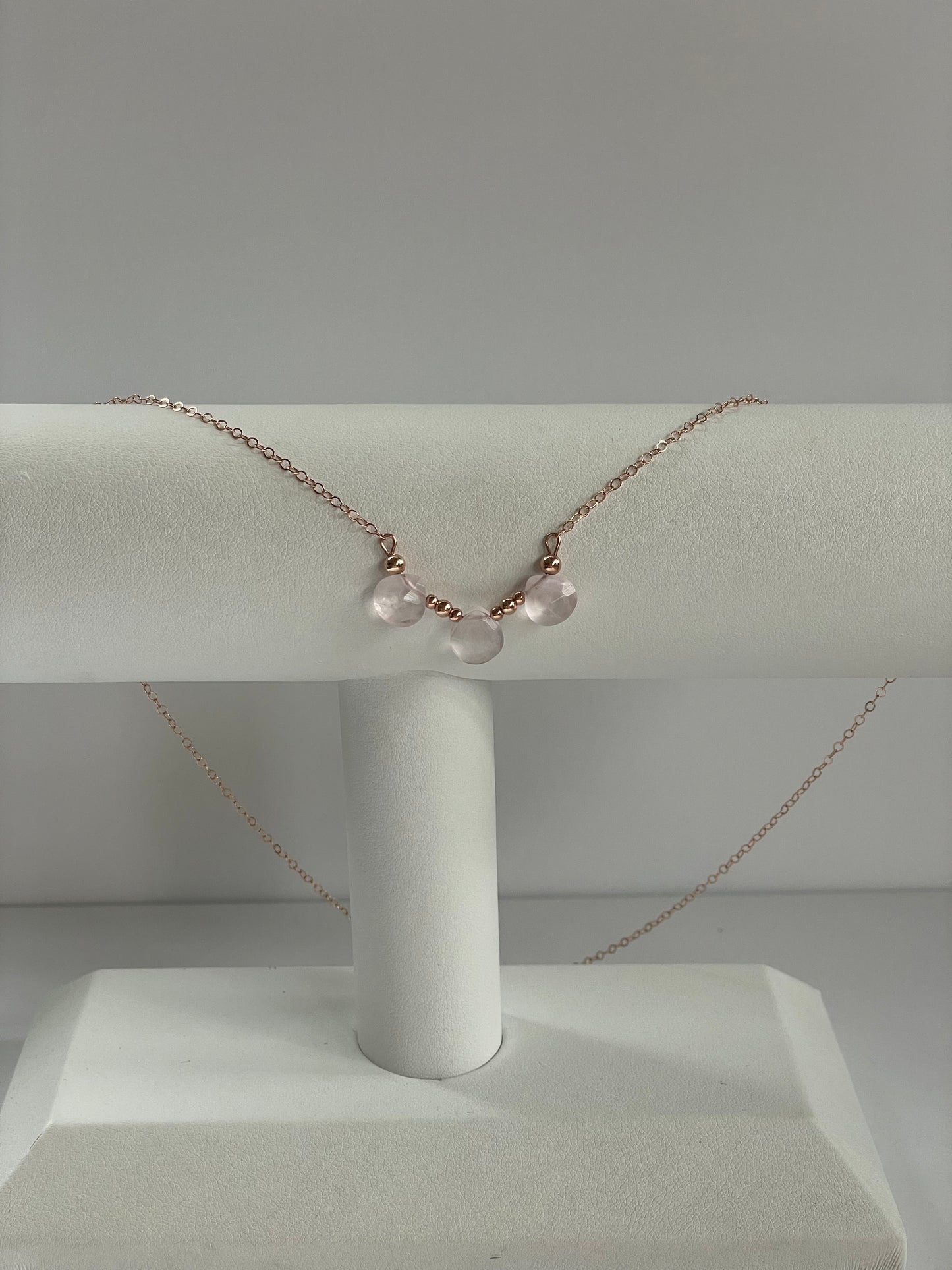 Rose Quartz briolette necklace