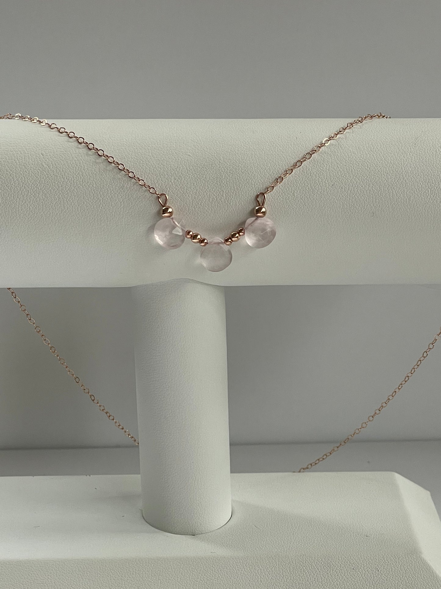 Rose Quartz briolette necklace