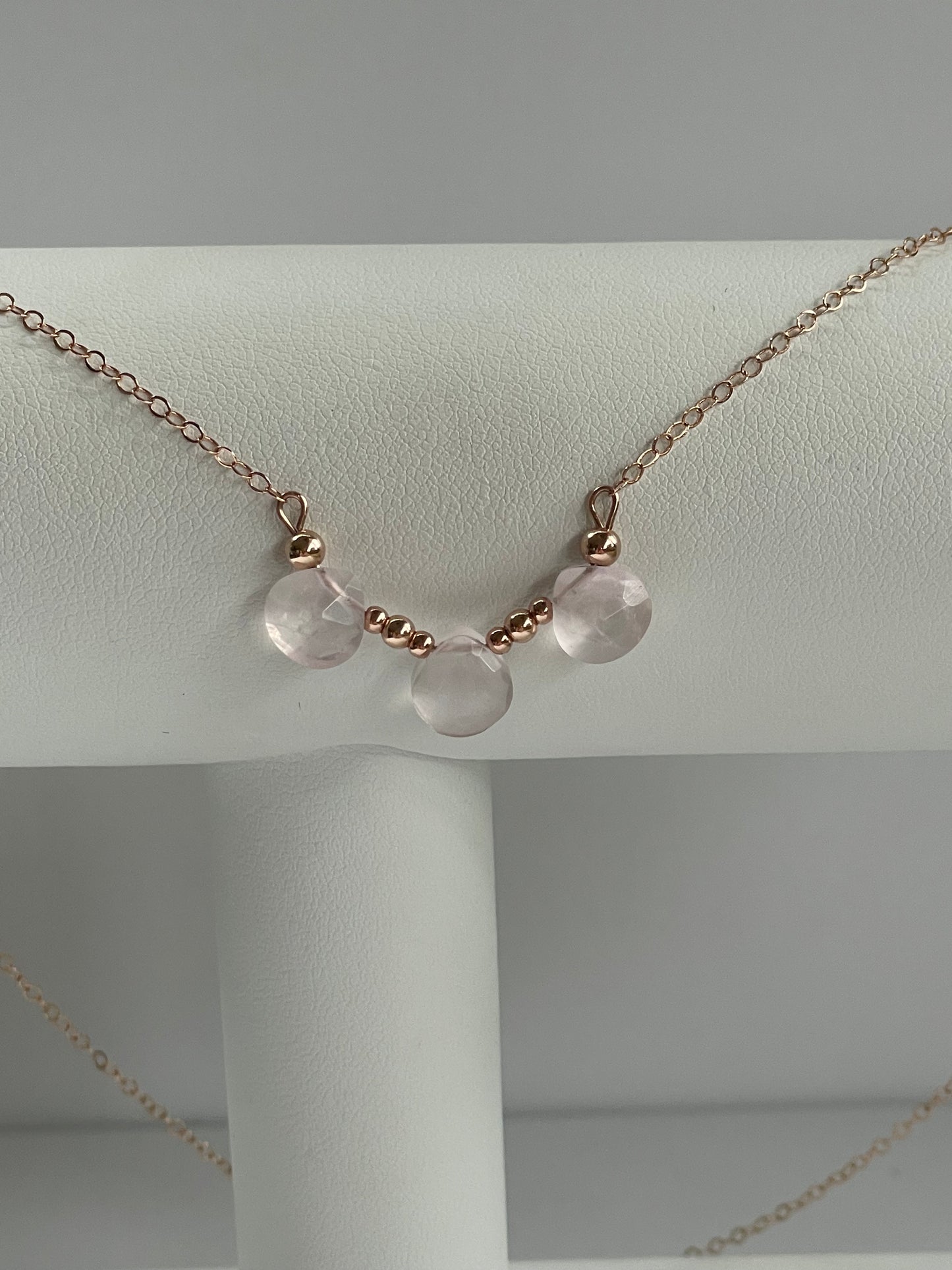 Rose Quartz briolette necklace