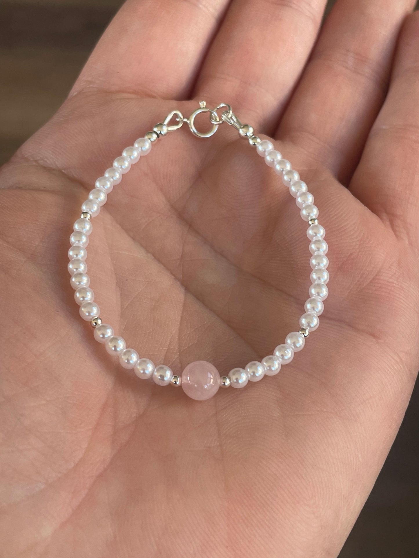 Pearl and Rose Quartz bracelet