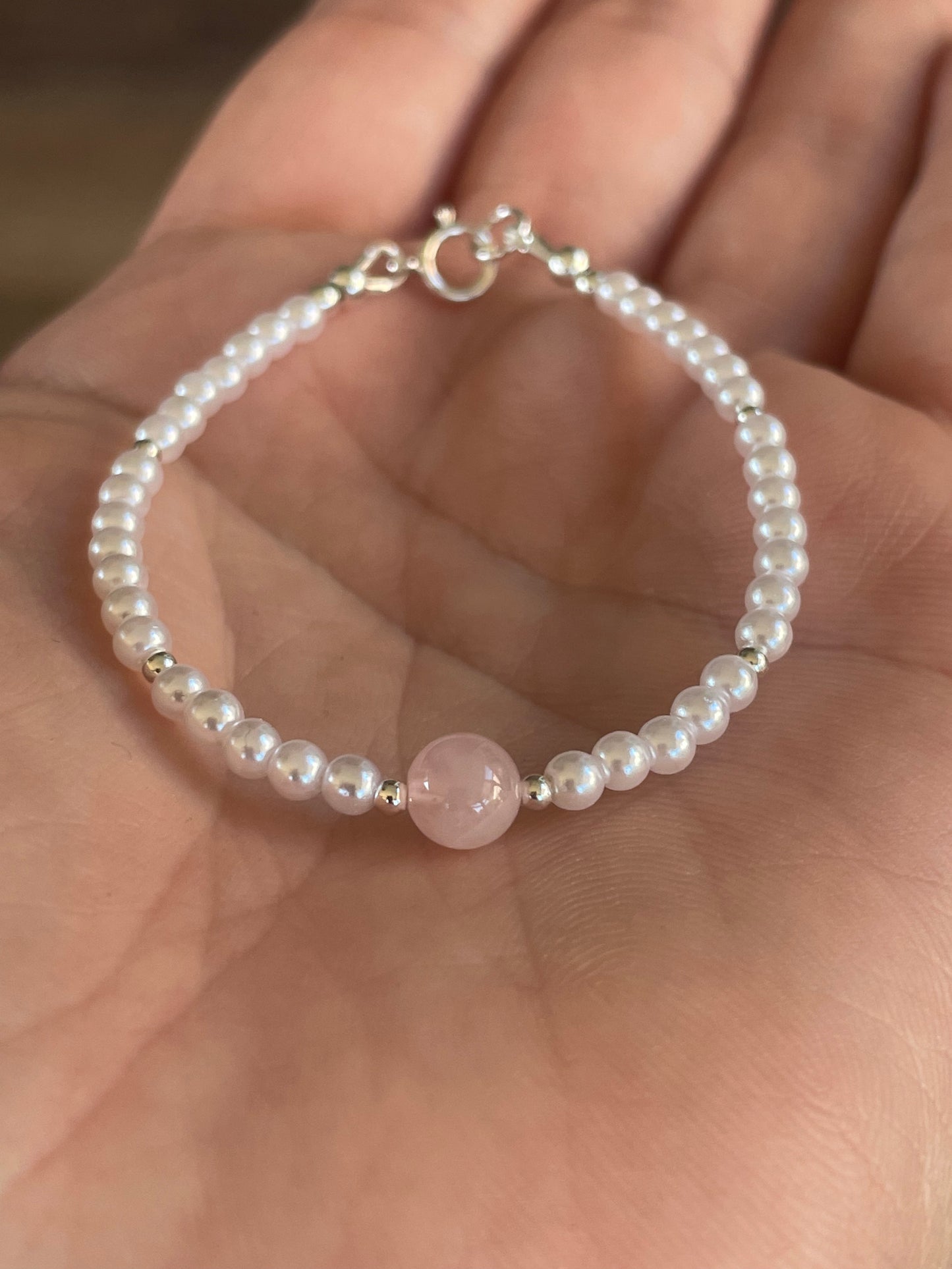 Pearl and Rose Quartz bracelet