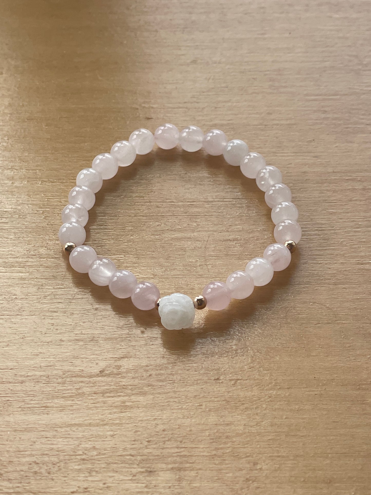 Girl’s rose quartz stretch bracelet